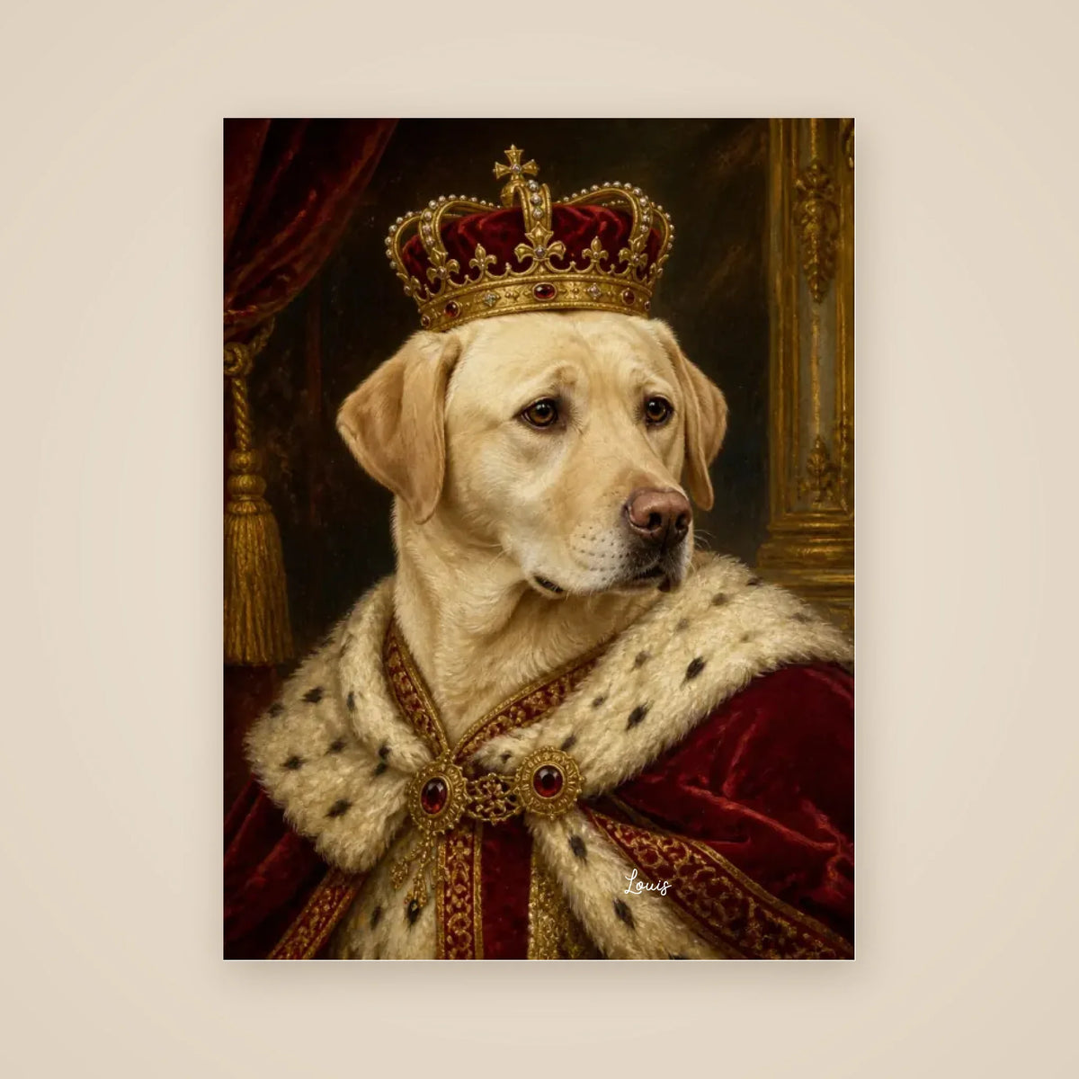 Royal Pet Portrait Canvas - Teeinblue